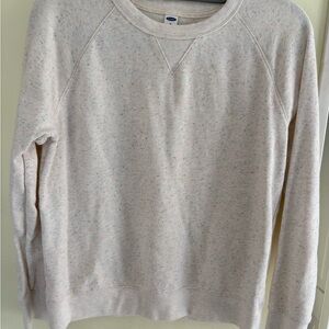 Old Navy Women's Crewneck Sweater - Speckled Cream